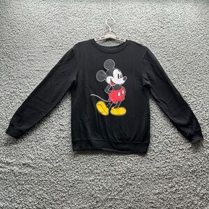 Disney Black Crewneck Sweater with Mickey Mouse